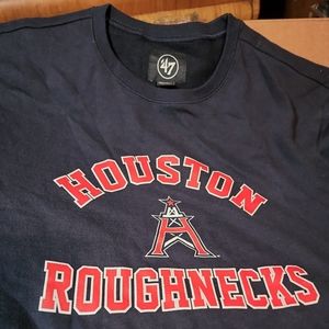 XFL Houston Roughnecks Fleece Pullover Sweatshirt, XXL - Navy